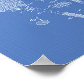 Tennis Racket 1925 Patent Art Blueprint Poster (Ecke)