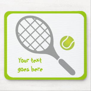 Tennis racket and ball custom mousepad
