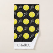 Tennis Racket Ball Design Personalisiert Badhandtuch Set (Handtuch)