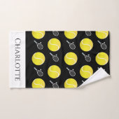 Tennis Racket Ball Design Personalisiert Badhandtuch Set (Handtuch)