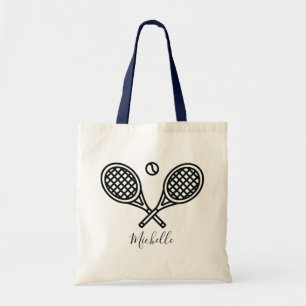 Tennis Racket Ball Ihren Namen Tragetasche