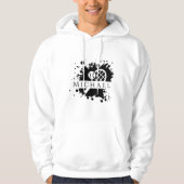 Tennis Racket Ball Ink Splash Personalisiert Stilv Hoodie (Vorderseite)