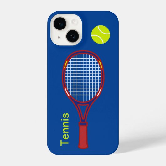 Tennis Racket & Ball iPhone Hülle (Rückseite)