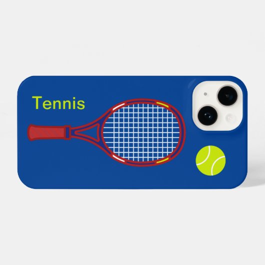Tennis Racket & Ball iPhone Hülle (Rückseite (Horizontal))