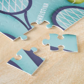 Tennis Racket Ball & Kids Vorbild Niedlich Sport Puzzle (Seite)