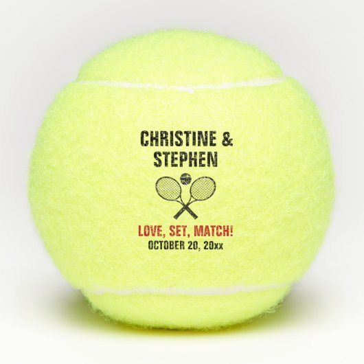 Tennis Racket Ball Wedding Favor (Vorderseite)