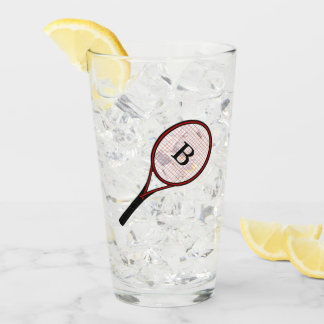 Tennis Racket Design Beer Pint Soda Tumbler Glas