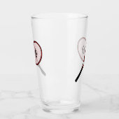 Tennis Racket Design Bier Pint Soda Tumbler Glas (Links)