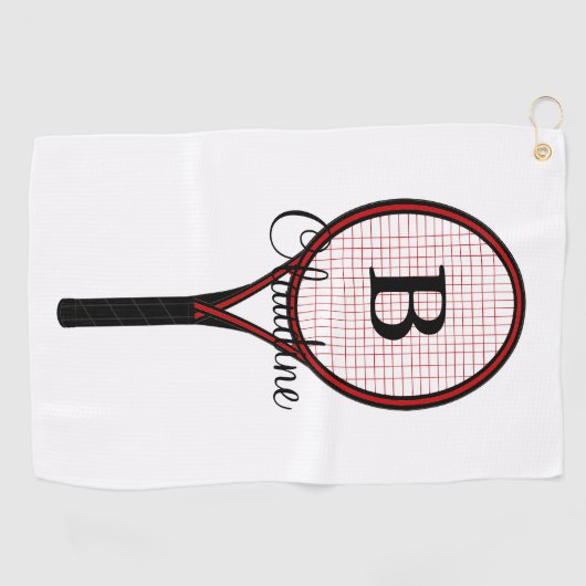 Tennis Racket Design Golf Handtuch (Horizontal)