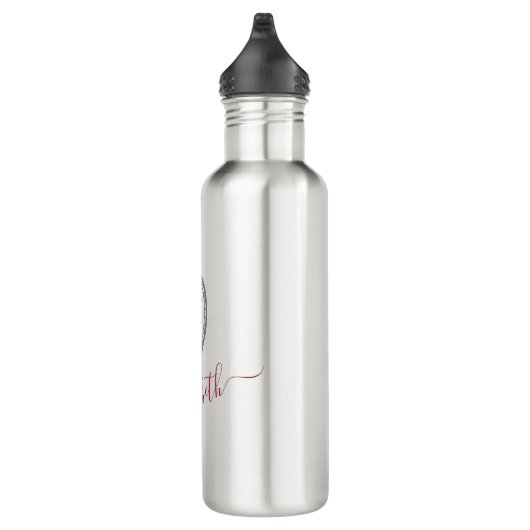 Tennis Racket Design Monogram Travel Water Flasche Edelstahlflasche (Rechts)