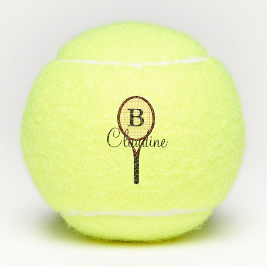 Tennis Racket Design Tennis Ball (Vorderseite)
