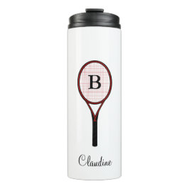 Tennis Racket Design Travel Mug Thermal Tumblers Thermosbecher