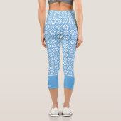 Tennis-Racket-Logo, Winter-Schneeflocke, eigener T Capri Leggings (Rückseite)