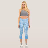 Tennis-Racket-Logo, Winter-Schneeflocke, eigener T Capri Leggings (Vorderseite)