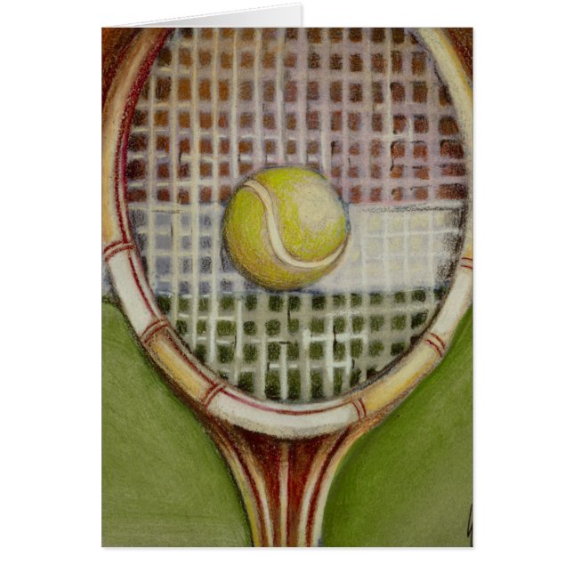 Tennis-Racket mit Ball-Lay vor Gericht (Vorne)
