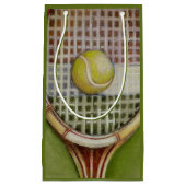 Tennis-Racket mit Ball-Lay vor Gericht Kleine Geschenktüte (Vorderseite)