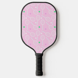 Tennis Racket Muster Pastell Pink Pickleball Schläger