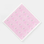 Tennis Racket Muster Pastell Pink Serviette (Ecke)