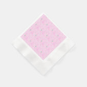 Tennis Racket Muster Pastell Pink Serviette (Ecke)