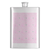 Tennis Racket Muster Pink Flachmann (Vorderseite)