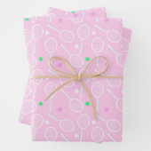 Tennis Racket Muster Pink Geschenkpapier Set (Beispiel)