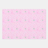 Tennis Racket Muster Pink Geschenkpapier Set (Vorderseite)