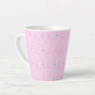 Tennis Racket Muster Pink Milchtasse