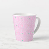 Tennis Racket Muster Pink Milchtasse (Rechte Ecke)