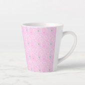 Tennis Racket Muster Pink Milchtasse (Rechts)