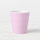 Tennis Racket Muster Pink Milchtasse (Vorderseite)