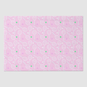 Tennis Racket Muster Pink Seidenpapier