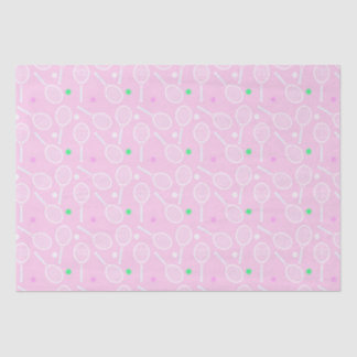 Tennis Racket Muster Pink Seidenpapier