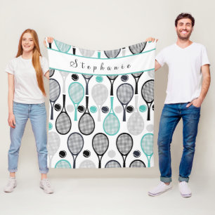 Tennis Racket Niedliches Paradies für Kletterhexen Fleecedecke