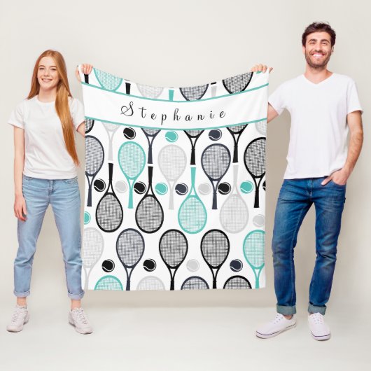 Tennis Racket Niedliches Paradies für Kletterhexen Fleecedecke (Beispiel)