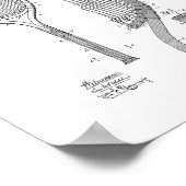 Tennis Racket Patent Poster (Ecke)