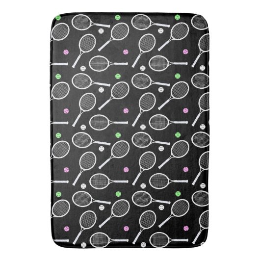 Tennis Racket Pattern Badematte (Vorderseite Vertikal)