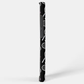 Tennis Racket Pattern Black Samsung Galaxy Hülle (Rechte Seite)