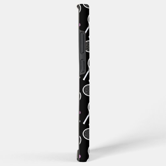 Tennis Racket Pattern Black Samsung Galaxy Hülle (Rechte Seite)