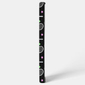 Tennis Racket Pattern Black Samsung Galaxy Hülle (Linke Seite)