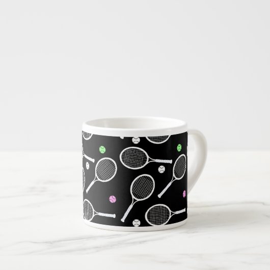 Tennis Racket Pattern Espressotasse (Vorderseite Rechts)