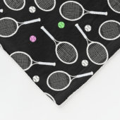 Tennis Racket Pattern Fleecedecke (Ecke)
