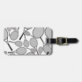 Tennis Racket Pattern Gepäck Tag Gepäckanhänger (Vorderseite horizontal)