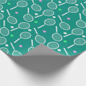 Tennis Racket Pattern Geschenkpapier (Ecke)
