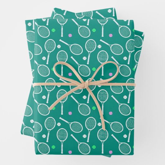 Tennis Racket Pattern Geschenkpapier Set (Beispiel)
