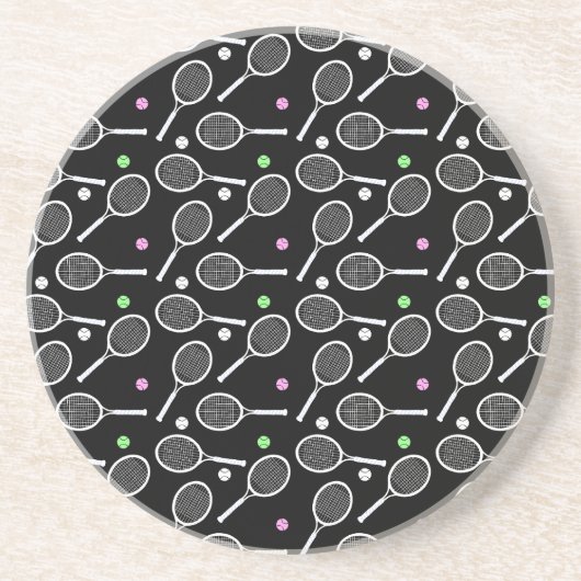 Tennis Racket Pattern Getränkeuntersetzer (Vorne)