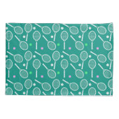 Tennis Racket Pattern Green Kissenbezug (Rückseite)