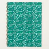 Tennis Racket Pattern Green Planer (Vorderseite)