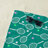 Tennis Racket Pattern Green Strandtuch (Beispiel)