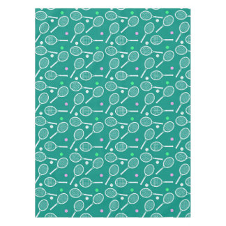 Tennis Racket Pattern Green Tischdecke