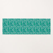Tennis Racket Pattern Green Yogamatte (Vorderseite (Horizontal))